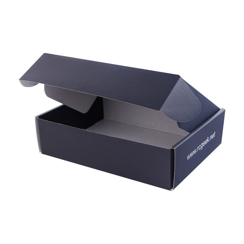 Black Shipping Carton Cardboard Packaging E-flute Corrugated Box