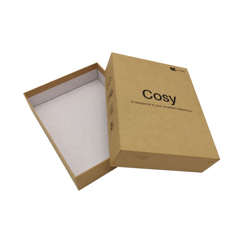 Natural Kraft Brown Paper Packaging Gift Hamper Boxes With Lid