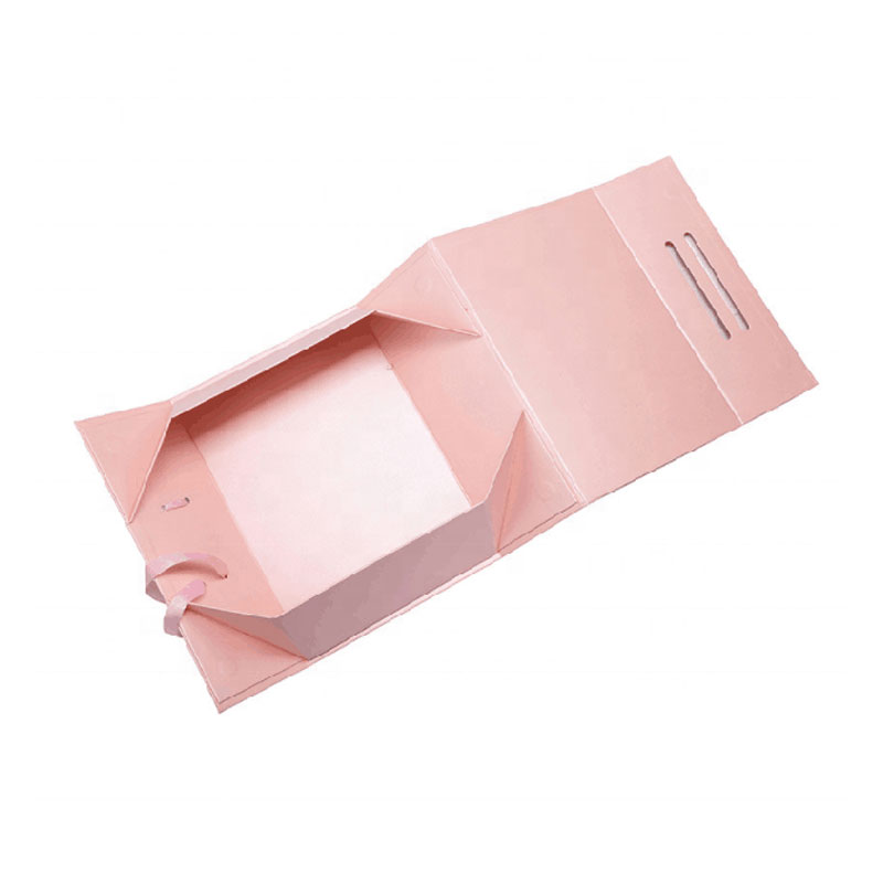 Cardboard Gift Ribbon Handle Box
