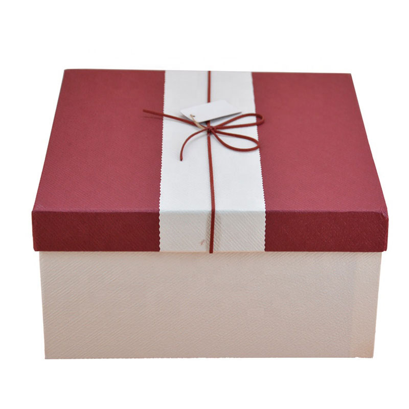 Cardboard Birthday Box With Ribbon
