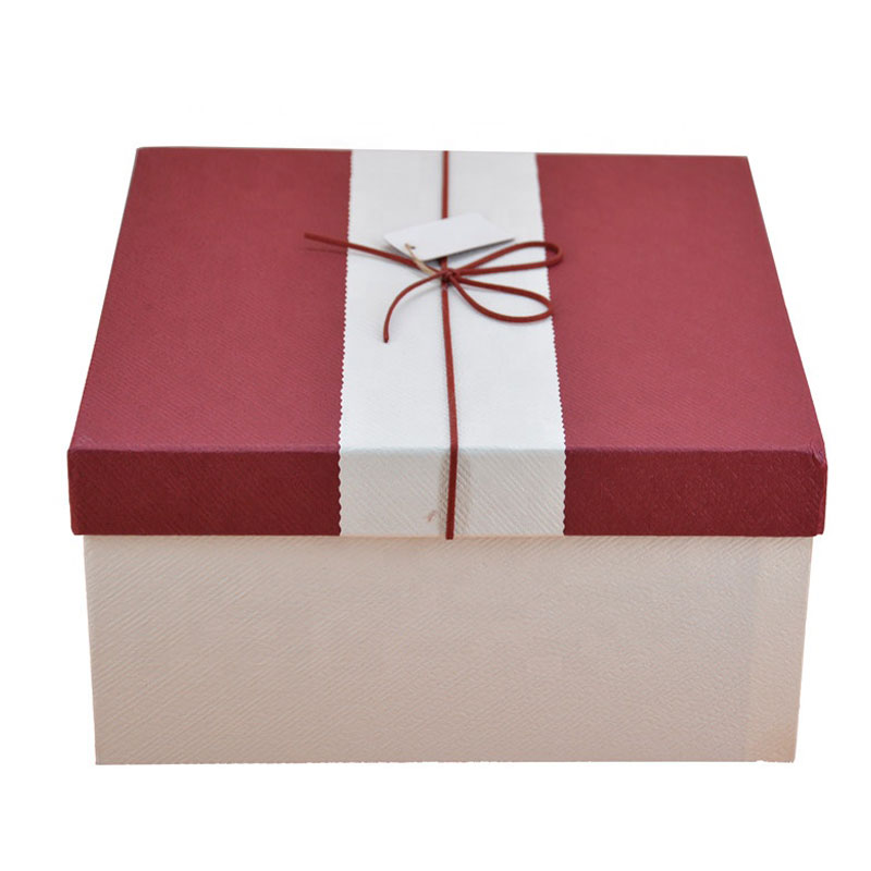Cardboard Gift Box For Birthday With Ribbon