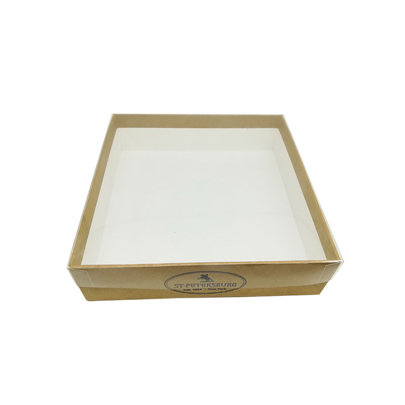 Kraft Packaging Box With Transparent PVC Lid
