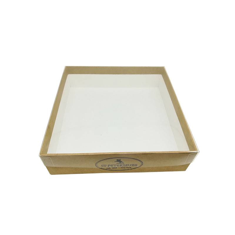 Kraft Packaging Box With Transparent PVC Lid
