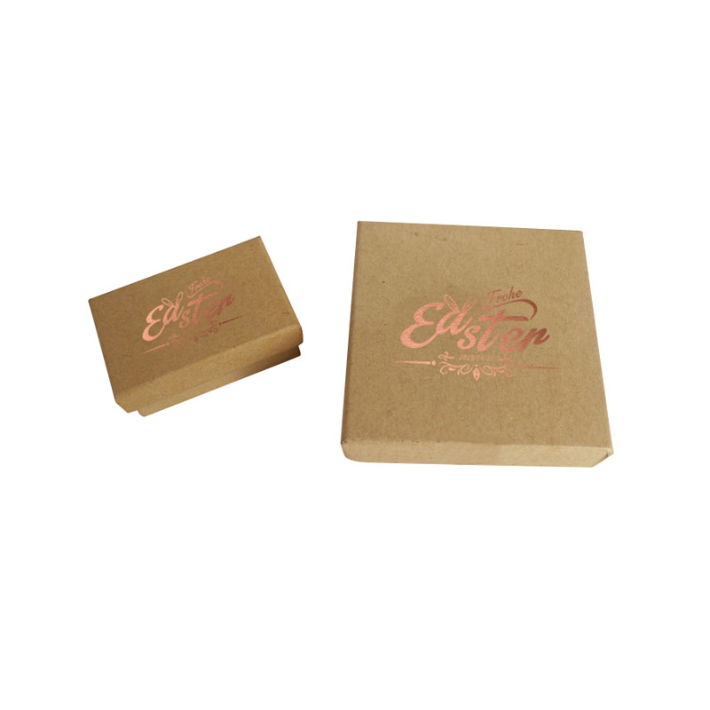 Custom Logo Kraft Paper Jewelry Box Ring Box