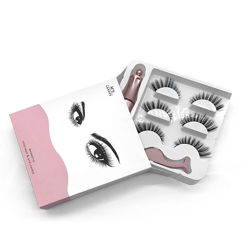 Natural Eco-friendly Eyelash Boxes With Eyeliner