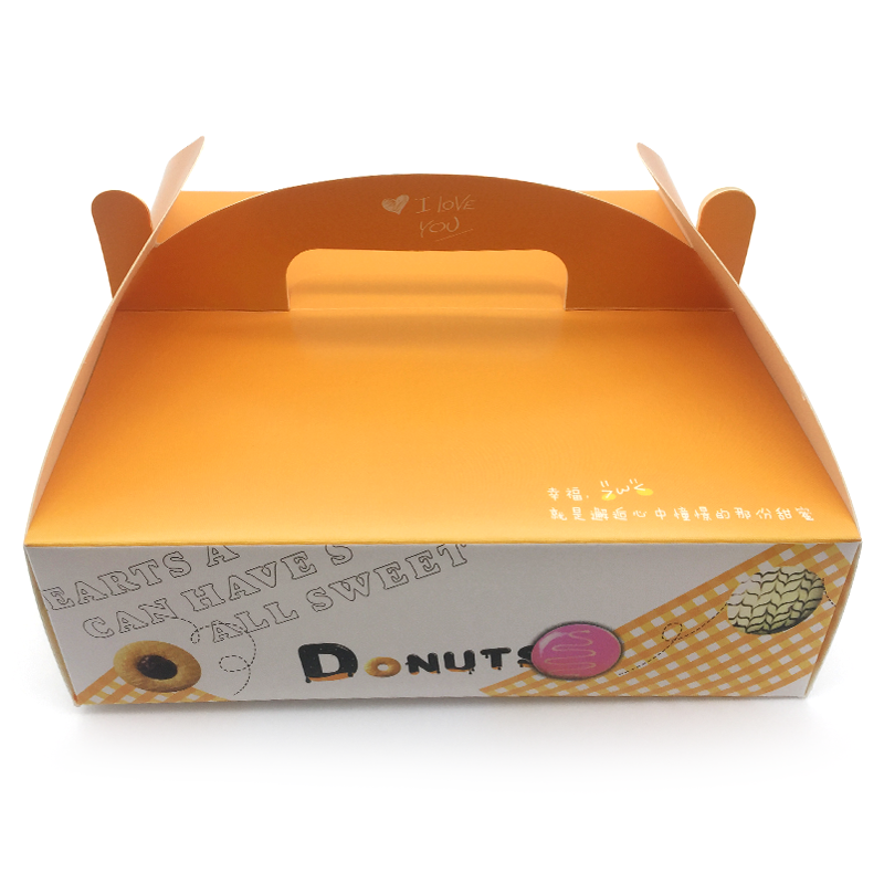 Folding Flat Cardboard Cookie Sweet Box Packaging Custom Print Shipping Party Dessert Donut Paper Box