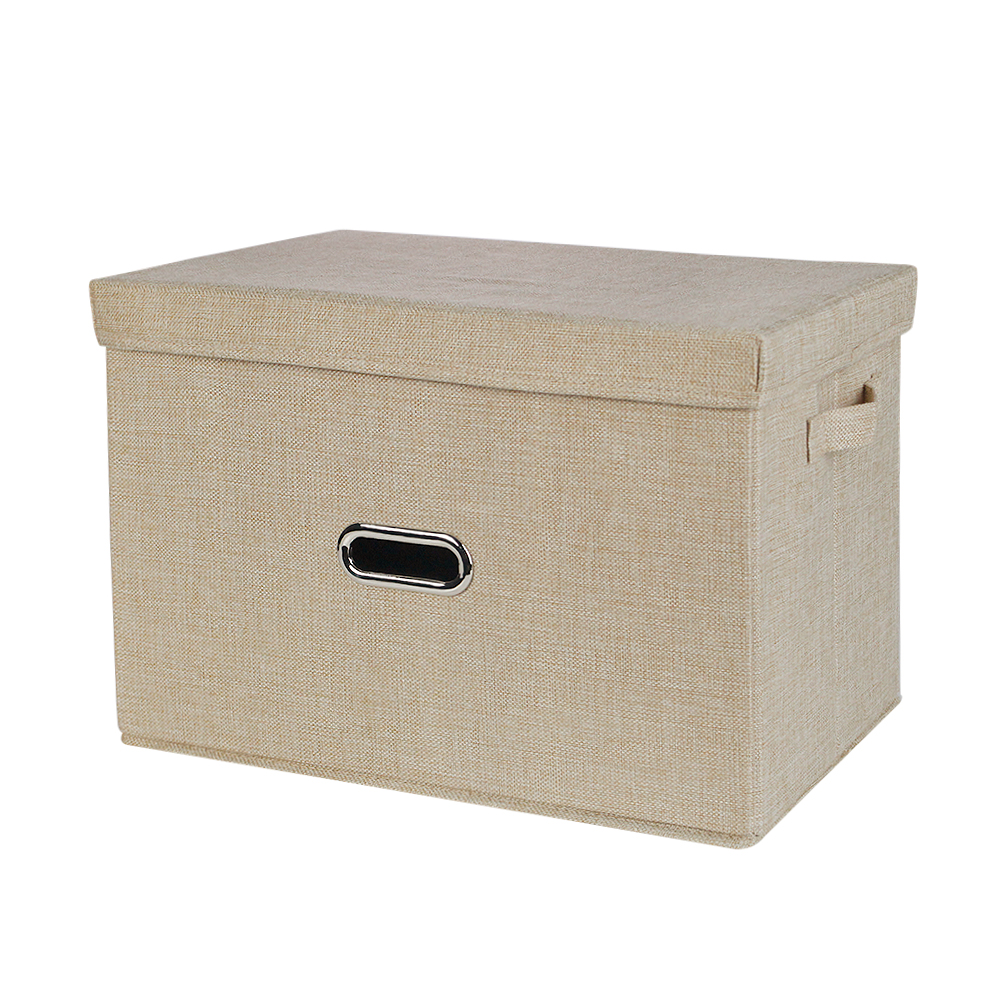 Eco Friendly Foldable Cloth Fabric Storage Box With Lid