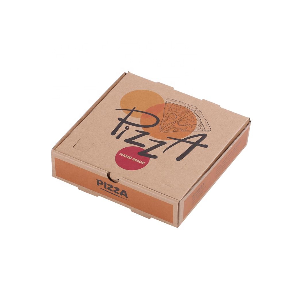 Embossed Packaging Cardboard Box For Pizza With Lid