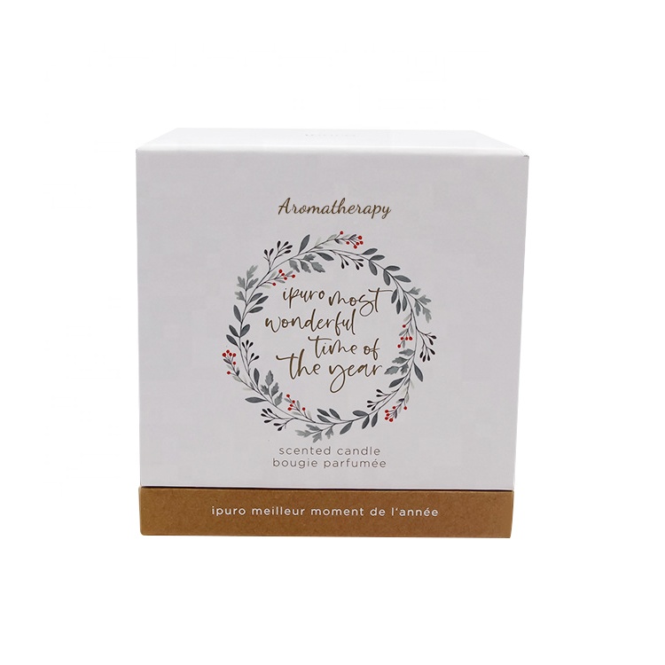Luxury Square White Candle Boxes With Logo