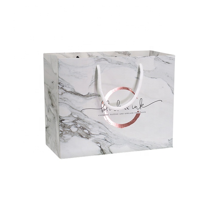Recyclable Custom Logo Printing Gift Shopping Cosmetic Paper Bag